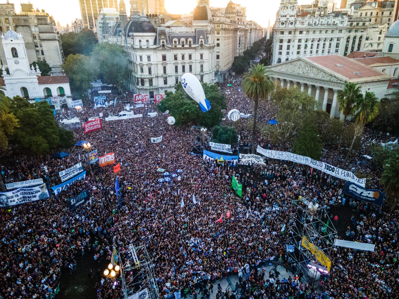 Aposentados protestam na Argentina