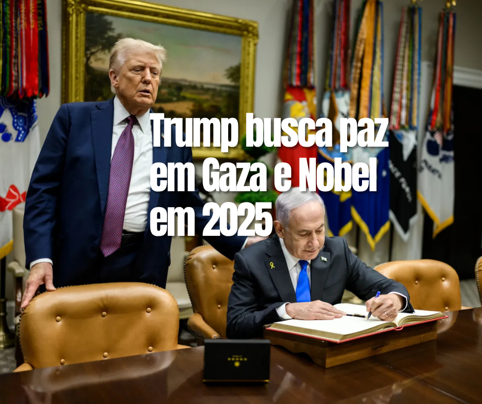 O presidente dos Estados Unidos, Donald Trump, voltou a se colocar como candidato ao Prêmio Nobel da Paz de 2025, alegando ter mediado acordos que encerraram até “oito guerras”, incluindo o recente cessar-fogo em Gaza.
