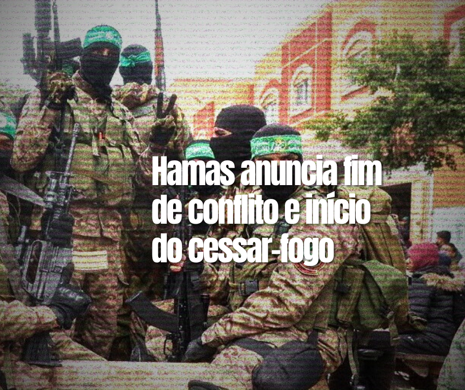 O líder do Hamas na Faixa de Gaza anunciou nesta quinta-feira (9.out.2025) o fim da guerra e o início de um cessar-fogo permanente com Israel, segundo a agência Reuters. A decisão ocorre após meses de negociações mediadas por EUA, Egito e Catar. O governo israelense ainda não se manifestou oficialmente sobre o anúncio.