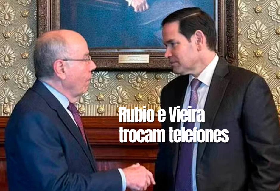 O chanceler Mauro Vieira e o secretário de Estado dos EUA, Marco Rubio, decidiram criar um canal direto de comunicação — nos moldes do contato estabelecido entre Lula e Donald Trump — após reunião em Washington, em 16.out.2025.