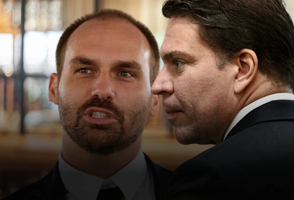 A mesa Diretora da Câmara declarou nesta quinta-feira, 18.dez.2025 a perda dos mandatos de Eduardo Bolsonaro (PL-SP) e Alexandre Ramagem (PL-RJ), citando regras constitucionais de frequência às sessões.