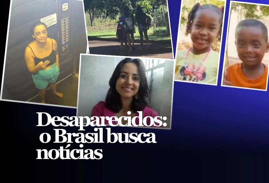 Casos de sumiços sem pistas concretas, como o de crianças em Bacabal (MA) e Cascavel (PR), uma corretora em Caldas Novas (GO) e uma biomédica em Corumbá de Goiás (GO), geram angústia em parentes e alertam a população para riscos em áreas rurais e urbanas