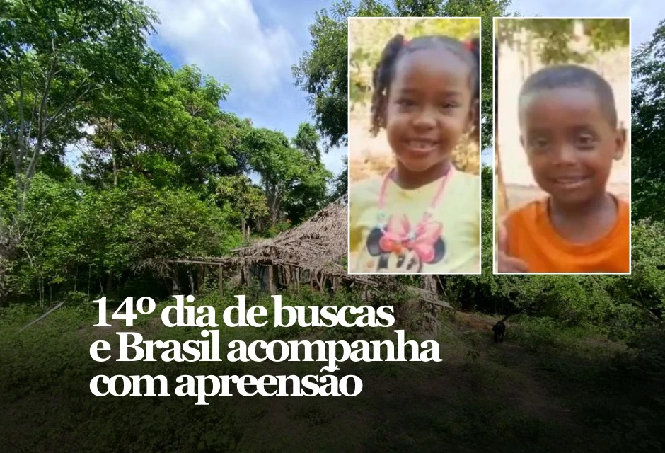 As buscas pelos irmãos Ágatha Isabelly, de 6 anos, e Allan Michael, de 4 anos, desaparecidos desde 4 de janeiro em uma área de mata no Maranhão, seguem sem pistas concretas neste sábado (17).
