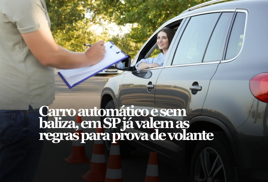 O Detran-SP anunciou nesta segunda-feira (26) duas mudanças no exame prático: a retirada da etapa de baliza e a possibilidade de fazer a prova em veículo com câmbio automático.