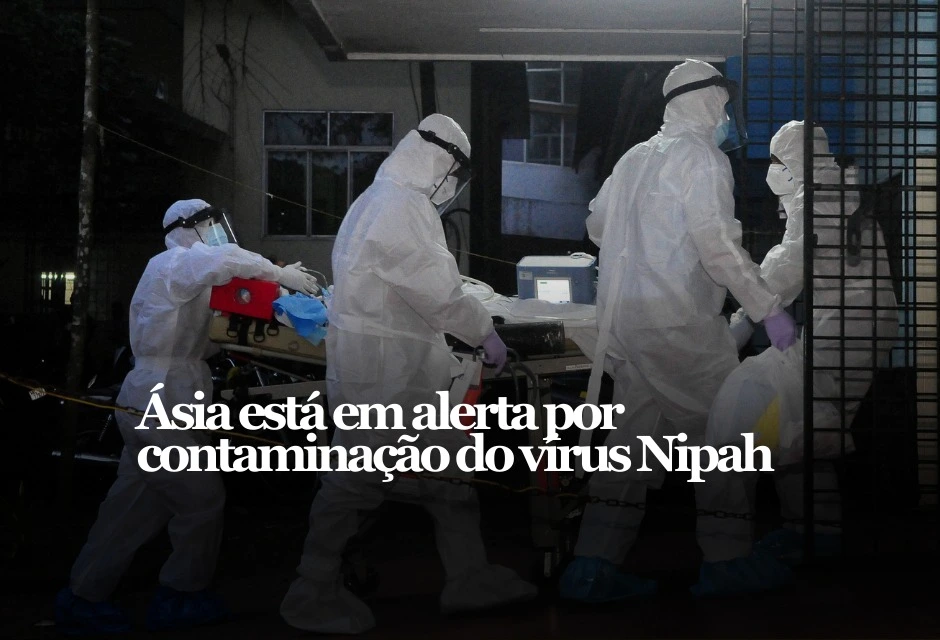 Autoridades indianas confirmaram cinco casos de infecção pelo vírus Nipah no estado de Bengala Ocidental, com transmissão detectada em ambiente hospitalar.