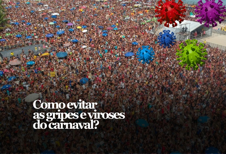 No Carnaval, multidão e calor elevam o risco de gripe e virose intestinal. Com higiene e escolhas simples, dá para reduzir o contágio e atravessar a folia sem perrengue.