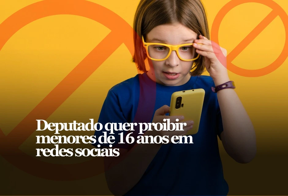 Hoje (segunda-feira, 9), um projeto apresentado na Câmara quer proibir o acesso de menores de 16 anos a redes sociais no Brasil, com exigência de checagem de idade pelas plataformas.