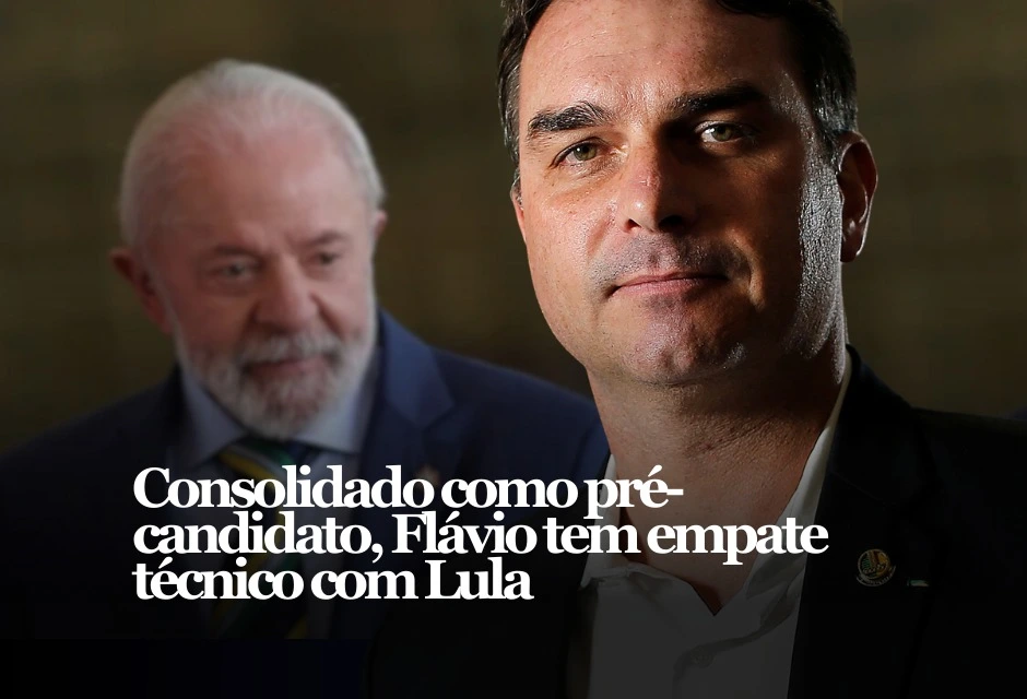 Lula segue na dianteira, mas Flávio Bolsonaro ganha corpo e vira o nome mais associado ao bolsonarismo na disputa presidencial, segundo a pesquisa Meio/Ideia de fevereiro.