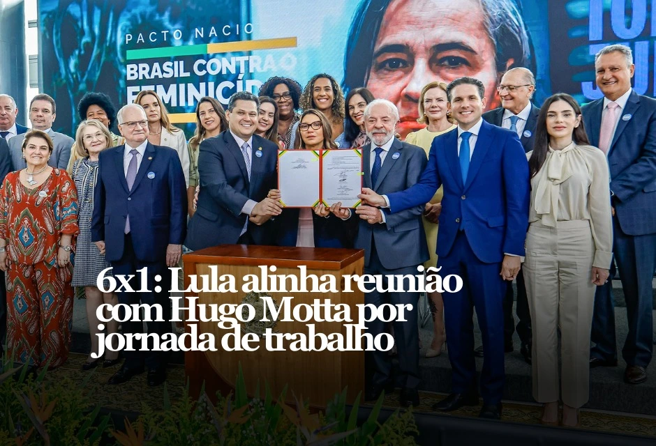 O governo quer acelerar o fim da escala 6x1 e Lula acertou com o presidente da Câmara, Hugo Motta, uma reunião na próxima semana para alinhar a tramitação.