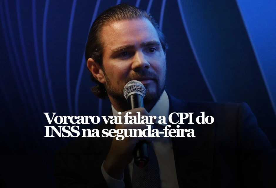A CPMI do INSS marcou para segunda-feira (23), às 16h, o depoimento do banqueiro Daniel Vorcaro, fundador e presidente do Banco Master.