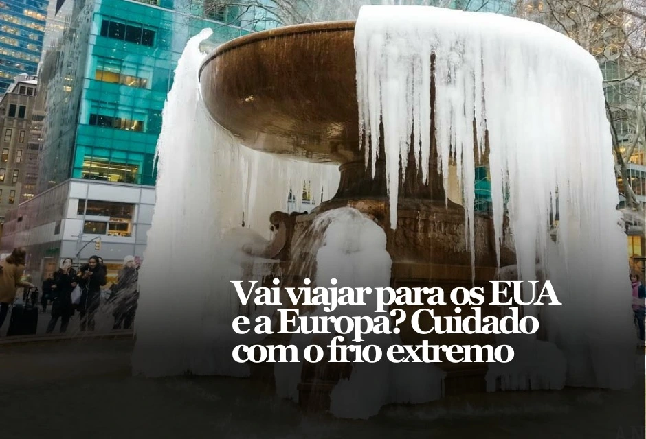 Neste começo de fevereiro, ondas de frio e ventos fortes podem derrubar a sensação térmica e travar aeroportos e estradas nos EUA e na Europa. O risco não é “a neve”: é o gelo no asfalto, atrasos em cascata e exposição rápida ao frio.