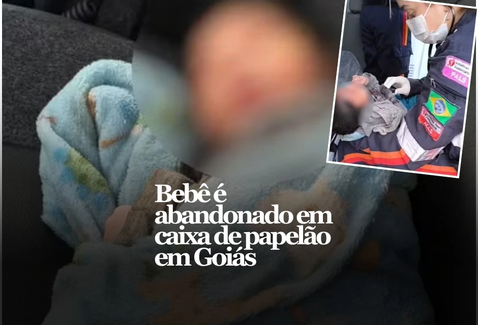 Um recém-nascido foi achado em uma caixa de papelão às margens da GO-403, em Caldazinha, e foi socorrido por policiais rodoviários na tarde de domingo (1).