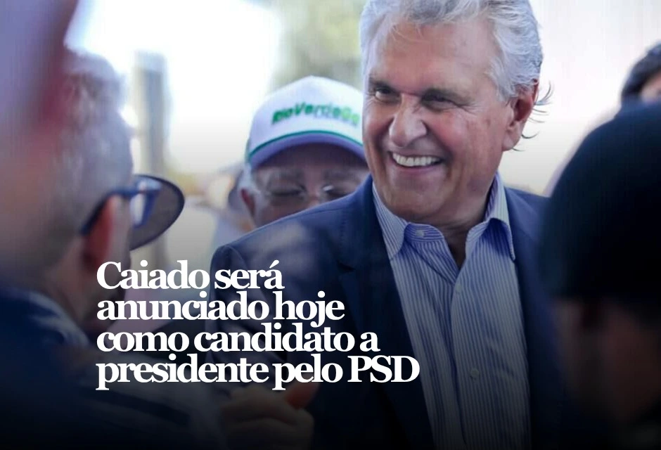 O PSD marcou para esta segunda-feira (30), em São Paulo, o anúncio de Ronaldo Caiado como nome do partido para a disputa presidencial de 2026.