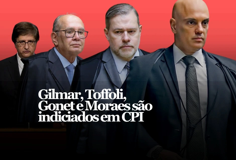 A CPI do Crime Organizado chega ao último dia com um gesto de alto impacto institucional. O relatório final do senador Alessandro Vieira pede o indiciamento dos ministros Dias Toffoli, Alexandre de Moraes e Gilmar Mendes, além do procurador-geral da República, Paulo Gonet.