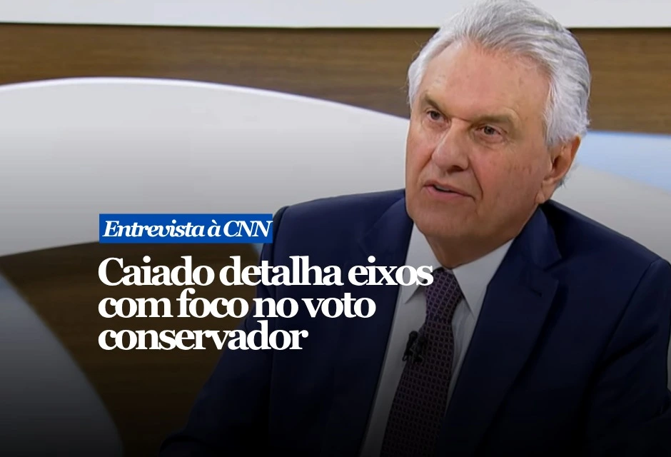 Na conversa com a CNN Brasil na quarta-feira (22), Ronaldo Caiado concentrou a mensagem em cinco frentes: economia, segurança pública, disputa por espaço na direita, crítica ao governo Lula e debate trabalhista.
