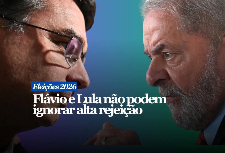 REJEIÇÃO PODE DECIDIR ANTES DO VOTO A eleição começa a deixar claro um risco para Lula e Flávio Bolsonaro: crescer não basta, se o teto de rejeição impedir a virada final.