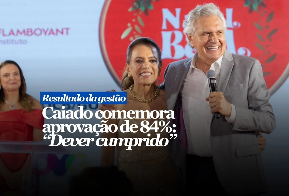 O ex-governador afirmou ter sentimento de “dever cumprido” ao comentar o levantamento divulgado nesta quinta-feira (30). Caiado deixou o cargo no fim de março, após sete anos e três meses de gestão, para disputar a Presidência da República. Daniel Vilela, então vice, assumiu o governo e deve concorrer à reeleição.
