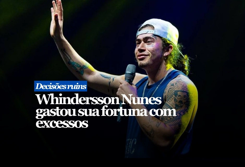 Whindersson Nunes afirmou que chegou a ganhar cerca de R$ 40 milhões em um único ano no auge da carreira e disse ter gasto o dinheiro com substâncias ilícitas, pessoas próximas e decisões que hoje vê como erro.