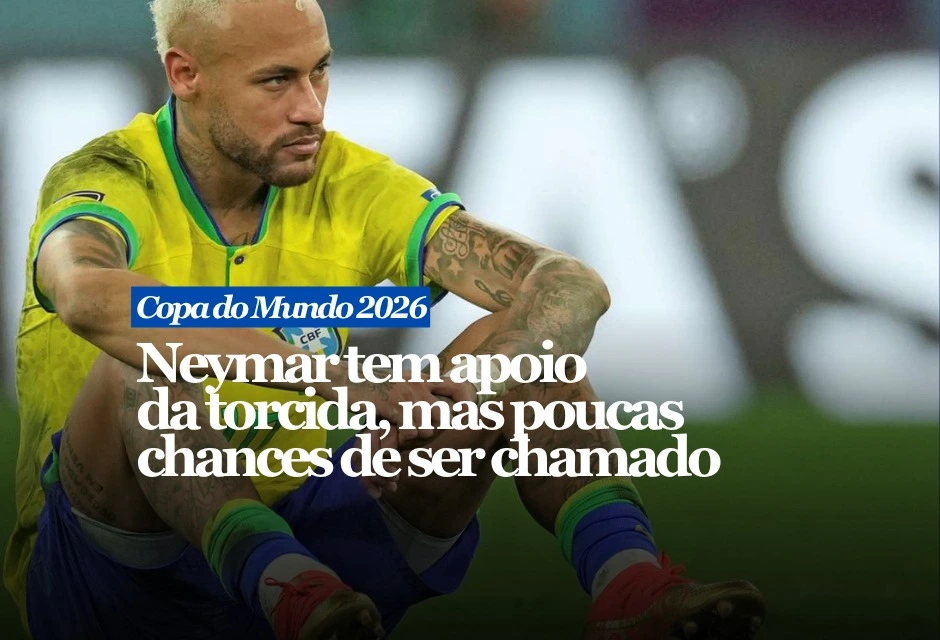 Entre torcedores, Neymar mantém força. No simulador da CNN Brasil, ele apareceu em 67,25% das listas feitas por internautas. Em outra enquete do ge, com mais de 130 mil votos, a opção pela não convocação liderava por margem inferior a dois pontos percentuais. Ou seja: o debate ficou praticamente dividido.