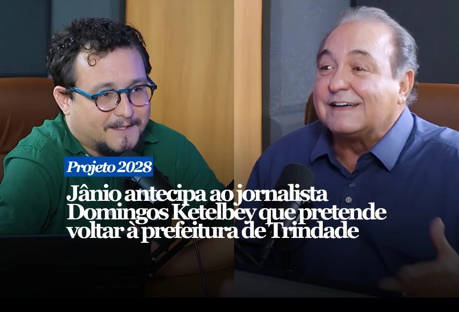 Mesmo que ainda estejamos na pré-campanha de 2026, as articulações para o pleito municipal de 2028 já começam a se desenhar em Trindade. O ex-prefeito Jânio Darrot afirmou, em entrevista ao Domingos Conversa, que existe uma pretensão real de voltar a disputar a Prefeitura da cidade daqui a dois anos. Filiado ao MDB, ele disse que a decisão definitiva dependerá da conjuntura política após as eleições estaduais do próximo ano, mas admitiu que já voltou a se movimentar politicamente de olho na sucessão municipal.