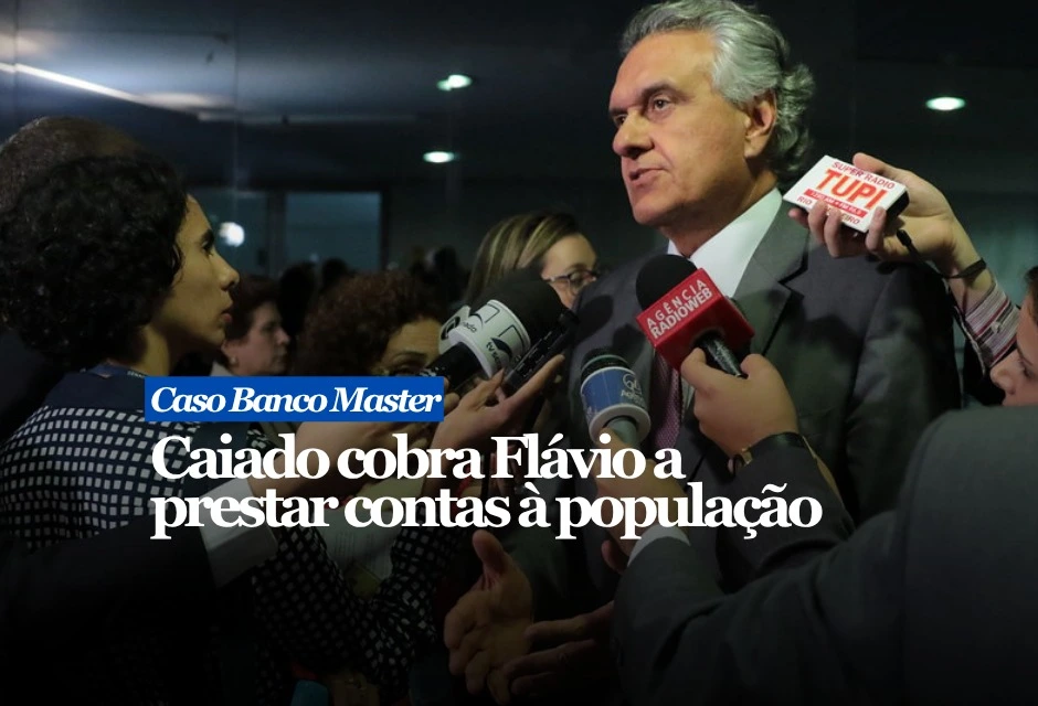 Ronaldo Caiado elevou a pressão sobre Flávio Bolsonaro sem fazer ataque direto. Em São Paulo, o pré-candidato do PSD disse que o senador do PL-RJ precisa explicar publicamente sua relação com Daniel Vorcaro, ex-dono do Banco Master.