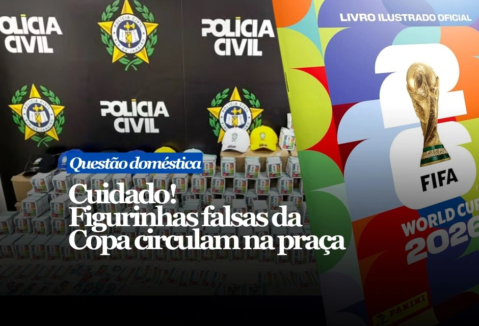 O material estava no compartimento de carga de um ônibus e foi localizado por agentes da Delegacia de Repressão aos Crimes contra a Propriedade Imaterial. Além das figurinhas, a operação também encontrou milhares de camisas falsificadas da seleção brasileira.