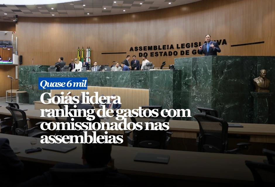 A Assembleia Legislativa de Goiás aparece no topo de um levantamento nacional sobre cargos de confiança nos Legislativos estaduais: são 5.874 comissionados para 41 deputados.
