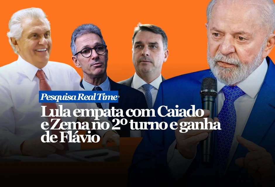 A nova pesquisa RealTime Big Data mostra um dado incômodo para a direita bolsonarista: Ronaldo Caiado e Romeu Zema aparecem hoje mais competitivos que Flávio Bolsonaro em simulações de segundo turno contra Lula.