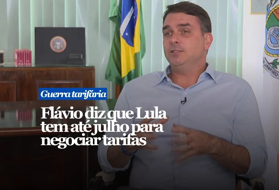 O senador Flávio Bolsonaro (PL-RJ), pré-candidato à Presidência, afirmou nesta terça-feira (2) que o presidente Luiz Inácio Lula da Silva precisa usar o prazo até julho para negociar com Donald Trump e defender setores brasileiros afetados pela medida.