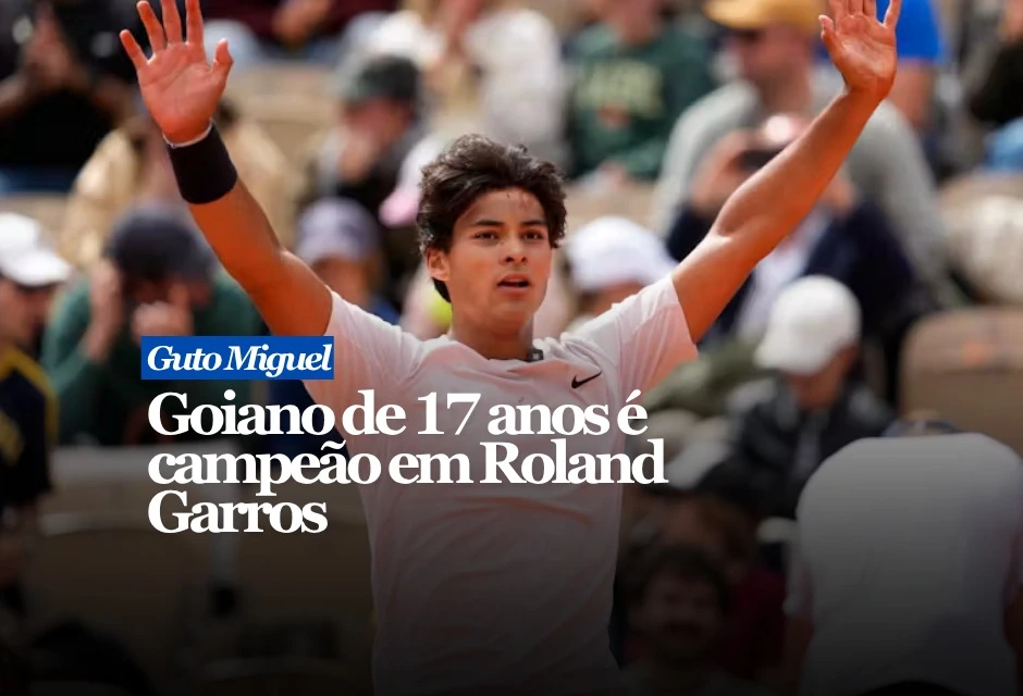 O tênis goiano ganhou um título inédito em Paris. Luis Augusto Miguel, o Guto Miguel, venceu Roland Garros juvenil e virou o primeiro brasileiro campeão de simples da categoria no saibro francês.