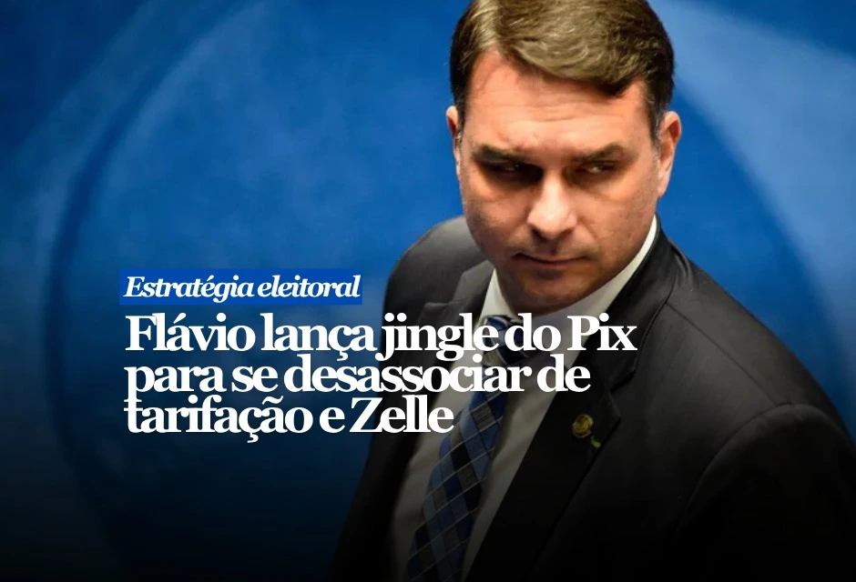 Flávio Bolsonaro entrou na disputa pelo Pix com um jingle em ritmo de funk e uma mensagem direta: associar o sistema de pagamento ao governo de Jair Bolsonaro. O vídeo, publicado pelo senador no domingo (7), usa imagem criada por IA e mostra Jair Bolsonaro e Flávio com camisas que dizem “Pix é do Bolsonaro”. A música afirma que o Pix “brotou” no governo do ex-presidente e tenta transformar o tema em bandeira de campanha.