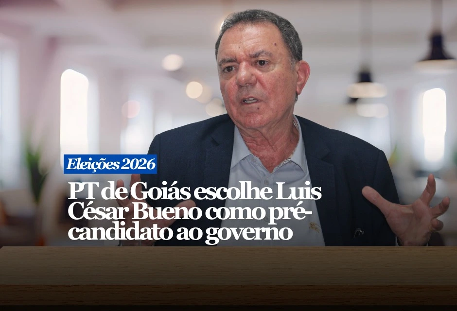 A escolha de Luis Cesar Bueno resolve a vaga do PT ao governo de Goiás, mas confirma uma saída de contenção: o partido abriu mão do nome mais competitivo para proteger a chapa federal.