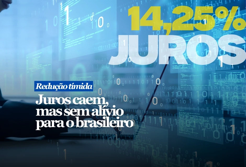 JURO CAI, MAS ALÍVIO NO BOLSO AINDA TRAVA O Banco Central cortou a Selic para 14,25% ao ano, mas a ata do Copom deixou uma mensagem dura para famílias e empresas: o crédito deve continuar caro. A taxa básica caiu 0,25 ponto percentual na última reunião, mas o BC não prometeu nova sequência de cortes. A decisão ficou amarrada à inflação, às expectativas do mercado e aos efeitos da guerra no Oriente Médio sobre combustíveis, alimentos e commodities.