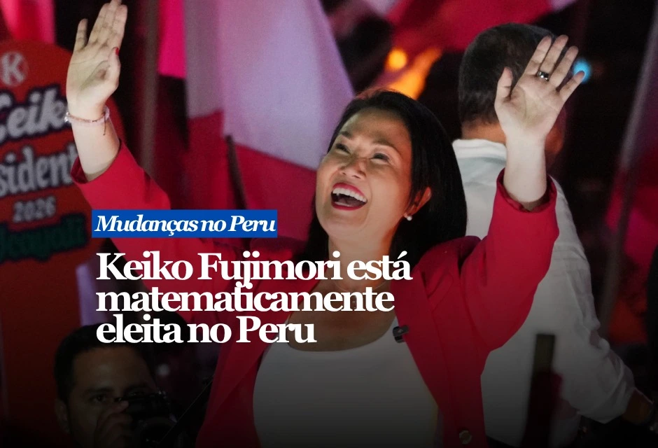 Keiko Fujimori, 51 anos, abriu vantagem que já não pode ser revertida no segundo turno do Peru, mas a proclamação oficial ainda depende da autoridade eleitoral.