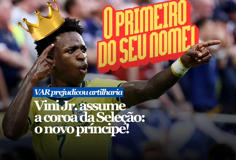 Se o VAR não tivesse anulado seu gol contra a Escócia, Vini Jr. estaria ao lado de Messi na artilharia da Copa. O detalhe pesa. O camisa 7 marcou duas vezes na vitória do Brasil por 3 a 0, em Miami, chegou a quatro gols no Mundial e virou o principal nome da Seleção de Carlo Ancelotti.