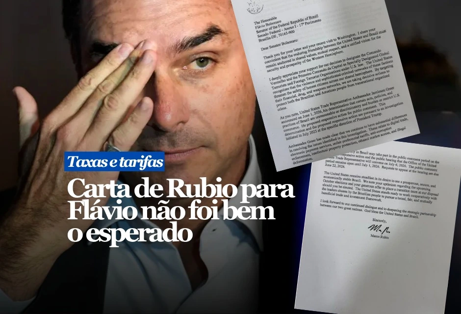 O senador havia pedido ao governo Donald Trump que não aplicasse tarifas de 25% sobre produtos brasileiros. Na carta enviada de volta, o secretário de Estado dos EUA não recuou. Rubio citou a investigação do USTR e afirmou que Washington mantém divergências com o Brasil em temas como comércio digital, meios de pagamento, propriedade intelectual, etanol e desmatamento ilegal.