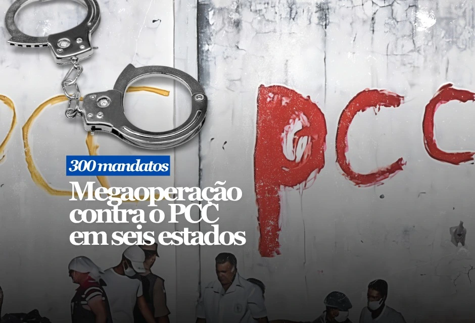 Uma megaoperação contra suspeitos de integrar uma facção criminosa mobilizou forças de segurança em seis estados nesta quarta-feira.