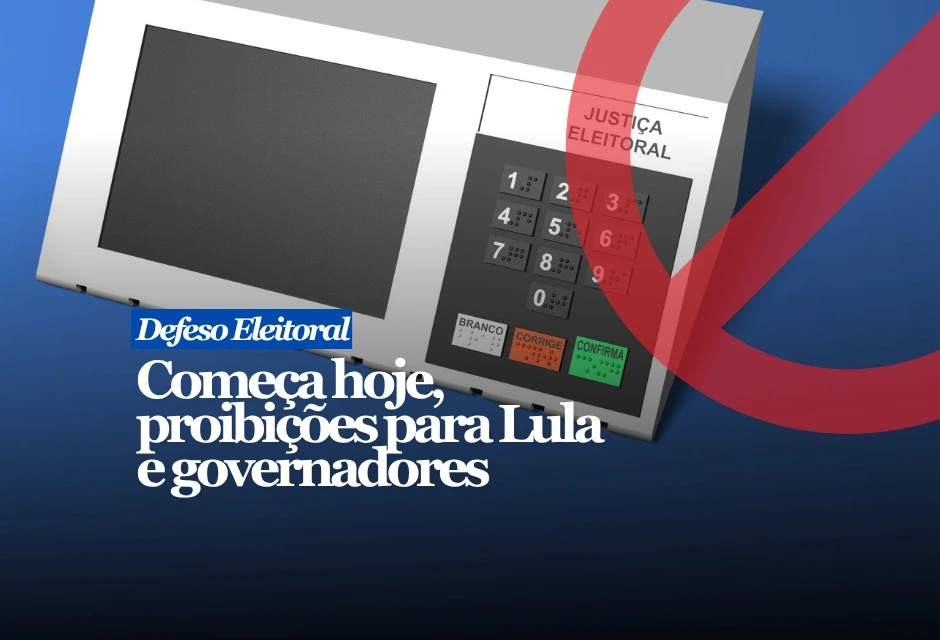 Faltando três meses para o primeiro turno das eleições, marcado para 4 de outubro, Lula, governadores e agentes públicos passam a cumprir regras mais rígidas para evitar uso de cargos, obras, verbas e comunicação oficial em favor de candidaturas.