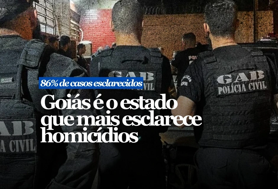 Um estudo do Instituto Sou da Paz mostra uma diferença grande entre os estados na investigação de homicídios no Brasil. Na média de 2020 a 2023, Goiás aparece no topo, com 86% dos casos esclarecidos. O Distrito Federal vem em seguida, com 81%. O Rio Grande do Norte ficou na última posição, com apenas 9%.