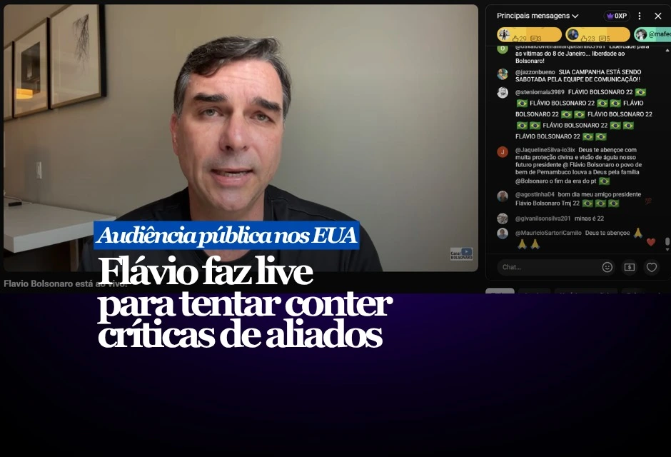 A ida de Flávio Bolsonaro ao USTR, em Washington, não encerrou a crise política sobre a tarifa de 25% contra produtos brasileiros. O senador foi aos Estados Unidos para tentar convencer o governo Donald Trump a barrar ou adiar a medida. Na audiência, defendeu o Pix, criticou o governo Lula e afirmou que a taxação, se aplicada agora, daria uma vitória política ao presidente em ano eleitoral.