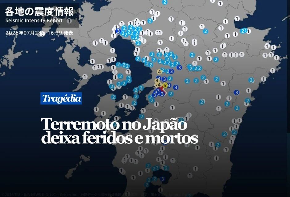 Equipes de resgate procuram entre 20 e 30 pessoas sem contato após o desabamento parcial do Aeon Mall Kumamoto, em Kashima, no sul do Japão. O terremoto de magnitude 7,1 atingiu a província de Kumamoto às 16h27 desta terça-feira (28), no horário local. O tremor alcançou o nível máximo da escala japonesa de intensidade nas cidades de Uki e Hikawa. Ao menos uma mulher morreu após ser levada a um hospital. A Reuters contabiliza 90 feridos, dez deles em estado grave.