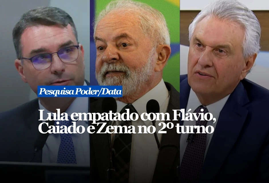 Luiz Inácio Lula da Silva (PT) registra 46% contra 43% de Flávio Bolsonaro (PL). A diferença de três pontos está dentro da margem de erro. Na rodada de 15 de julho, o resultado era de 45% a 43%. O presidente também aparece em empate técnico com os ex-governadores Romeu Zema (Novo) e Ronaldo Caiado (PSD). Contra Zema, Lula marca 44%, ante 42%. No confronto com Caiado, o placar é de 44% a 43%.