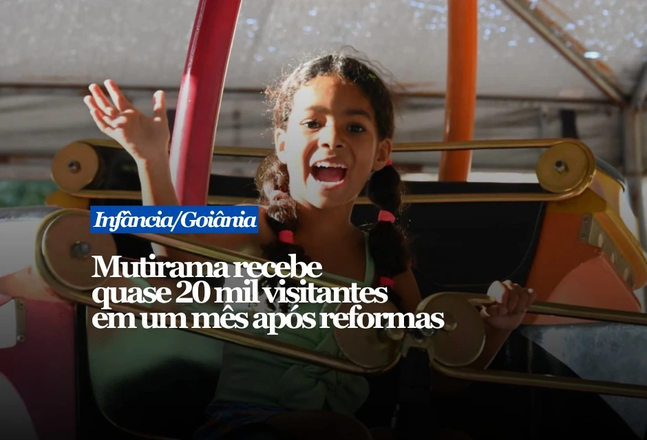 O Parque Mutirama recebeu 19,2 mil visitantes no primeiro mês de funcionamento após a reforma. Reaberto em 17 de julho, depois de cerca de 16 meses fechado, o espaço ainda opera em fase assistida e recebe gratuitamente estudantes da rede municipal de Goiânia. Nesta etapa, o acesso é destinado aos alunos acompanhados por um responsável. A Prefeitura usa o período para acompanhar a operação antes da abertura ao público em geral, prevista para outubro.