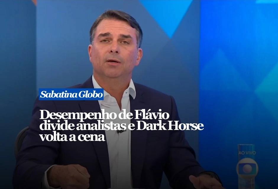Flávio Bolsonaro enfrentou nesta sexta-feira (28) seu teste mais duro até agora na campanha presidencial. Durante 40 minutos de entrevista na TV Globo, o candidato do PL respondeu sobre Daniel Vorcaro, o filme “Dark Horse”, economia, mudanças climáticas, 8 de Janeiro e o sistema eleitoral. A avaliação do desempenho ficou dividida. A Exame considerou que Flávio demonstrou preparação, organização e segurança, mesmo pressionado pelos jornalistas César Tralli e Renata Vasconcellos.