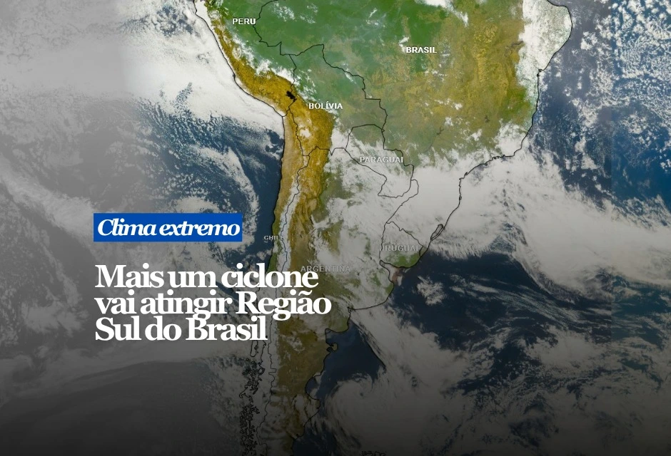 O Sul do Brasil entra em setembro sob influência de mais um ciclone extratropical. O sistema se forma nesta segunda-feira (31) a leste do Rio Grande do Sul e organiza uma nova frente fria, mantendo o risco de chuva intensa, granizo e fortes rajadas de vento. Santa Catarina está entre as áreas de maior atenção. A previsão oficial indica chuva persistente e volumosa, com risco alto a muito alto de alagamentos, enxurradas e deslizamentos. Alguns pontos podem acumular mais de 200 milímetros considerando os episódios recentes de chuva. Depois da passagem da frente fria, o ciclone avança para o mar. Entre terça (1º) e quarta-feira (2), o litoral catarinense pode registrar rajadas acima de 80 km/h e ondas entre 2,5 e 3 metros, com risco de ressaca.
