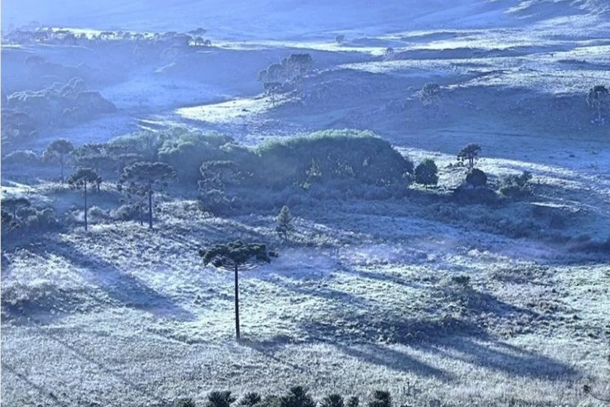 Dia de contrastes climáticos no Brasil: geada no Sul e calor no Norte