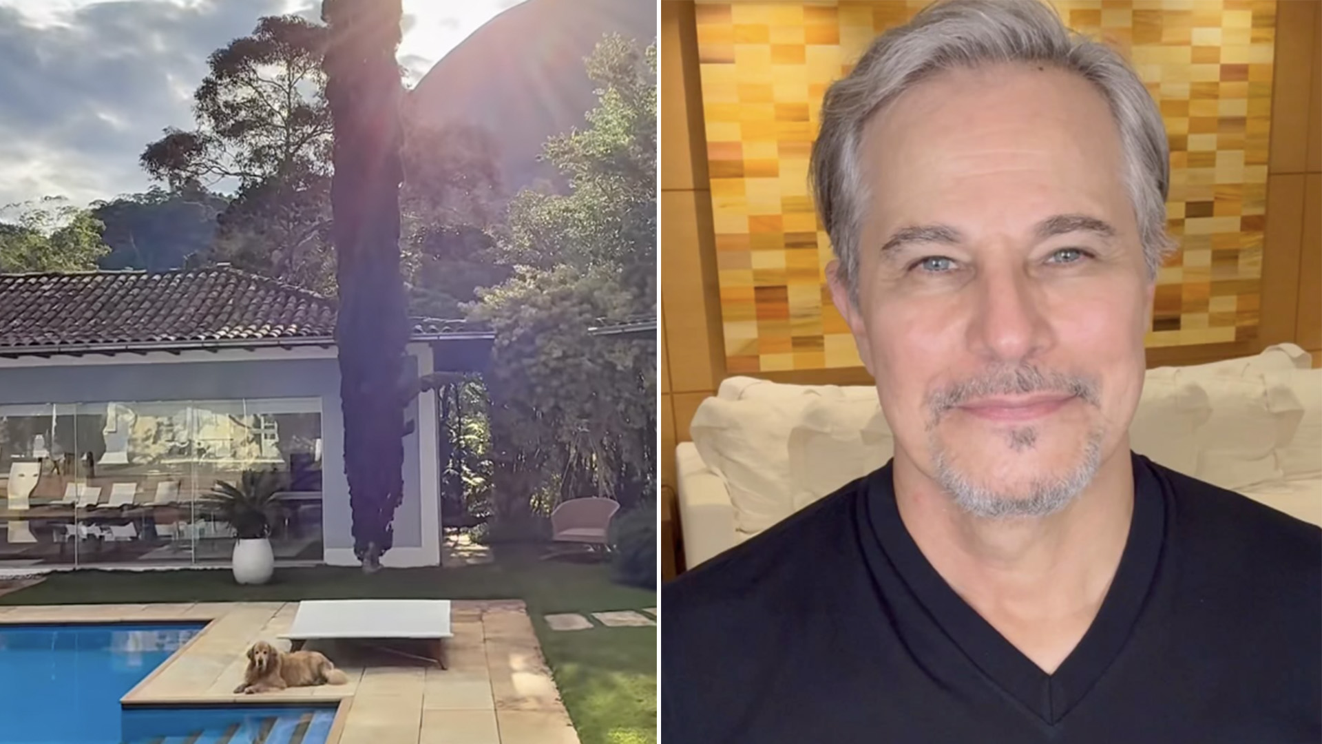 Edson Celulari, aos 68 anos, desfruta de casa de campo na Serra do Rio de Janeiro