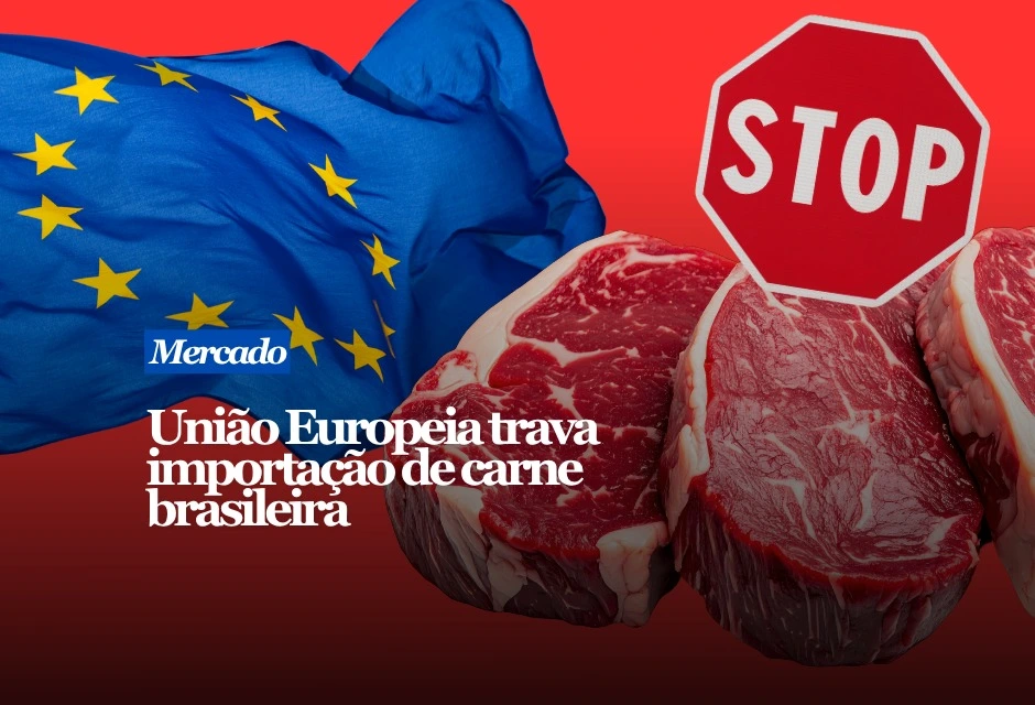 A União Europeia suspendeu nesta quinta-feira (3) as importações de carnes do Brasil após o país ficar fora da nova lista europeia de fornecedores considerados em conformidade com as regras sobre uso de antimicrobianos na produção animal. A restrição também alcança outros produtos, como o mel. A Comissão Europeia afirma que ainda não recebeu garantias suficientes de que o Brasil cumpre integralmente as exigências do bloco. As normas proíbem o uso de antimicrobianos para estimular o crescimento dos animais e restringem substâncias consideradas importantes para tratamentos em humanos. O impacto é relevante para o agronegócio. Em 2025, o Brasil exportou mais de 92 mil toneladas de carne bovina para a União Europeia, acima de US$ 825 milhões, e foi o segundo maior fornecedor externo do produto.