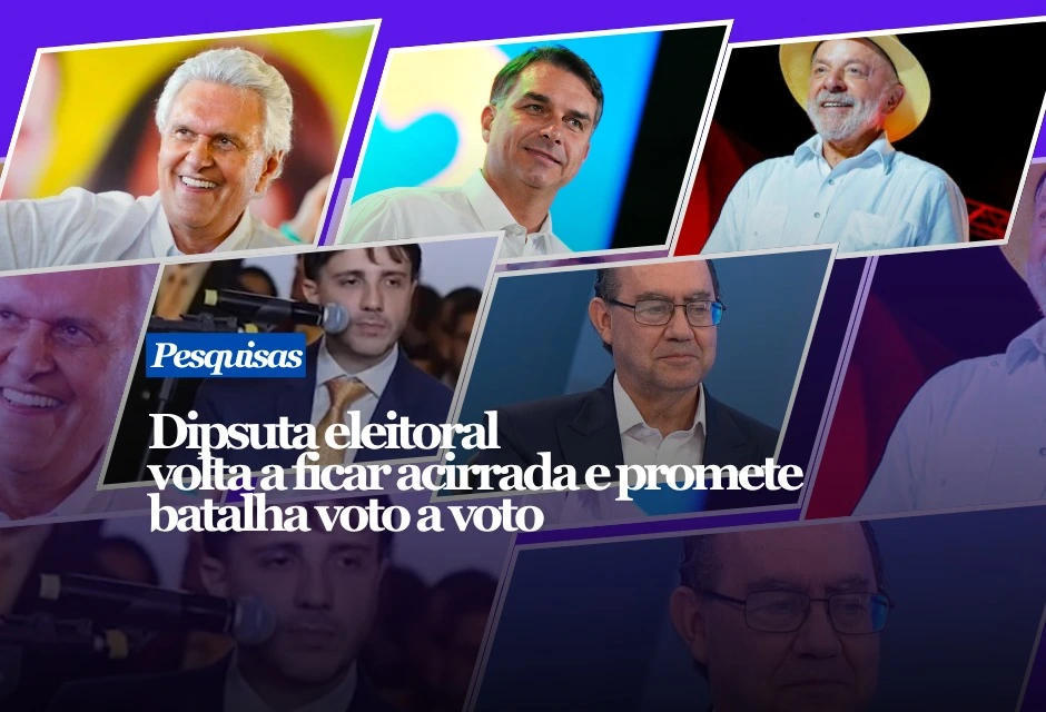 Duas pesquisas divulgadas entre segunda-feira (7) e esta terça-feira (8) registram empate técnico entre Lula (PT) e Flávio Bolsonaro (PL) em uma eventual disputa de segundo turno. Na Quaest, os dois aparecem com 41%. Na BTG/Nexus, Flávio tem 46% e Lula, 45%. Nos dois levantamentos, a margem de erro é de dois pontos percentuais, o que impede apontar vantagem estatisticamente segura nesse confronto. No primeiro turno, a Quaest registra Lula com 36%, Flávio com 29% e Augusto Cury (Avante) com 8%. Na BTG/Nexus, os três aparecem com 39%, 35% e 9%, respectivamente.